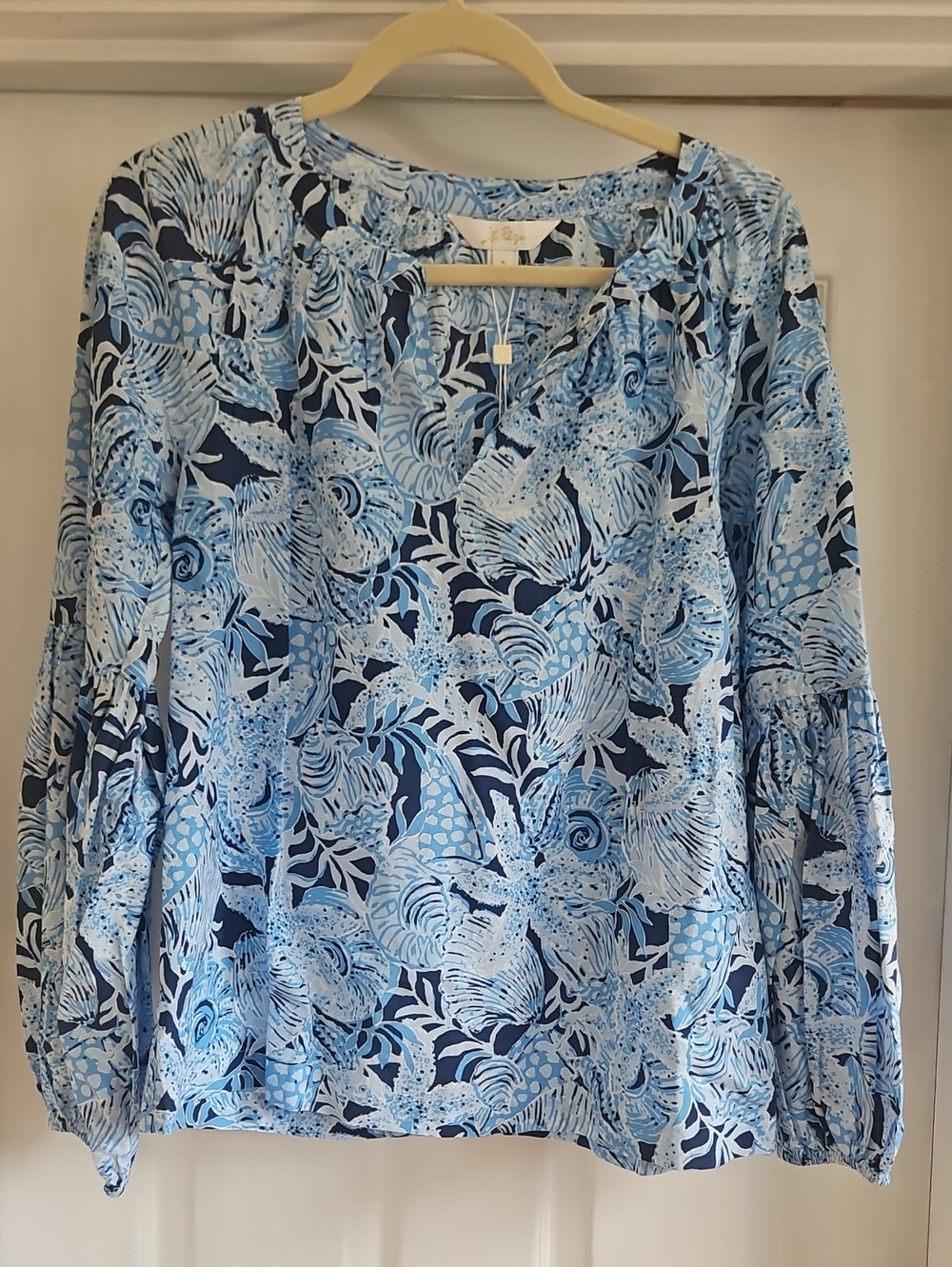 Lilly Pulitzer Coastal Constellation Blue  Blouse